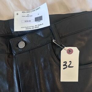 Barking Leather Black Leather Pants - Size 32